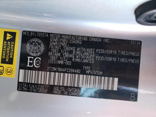 Photo 10 from auction – 2015 LEXUS RX 350 BAS with VIN 2T2BK1BA4FC294480