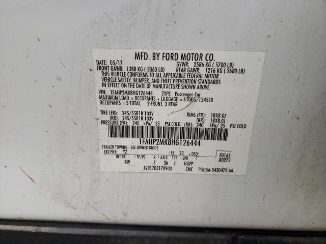 Photo 10 from auction – 2017 FORD TAURUS POL with VIN 1FAHP2MK8HG126444