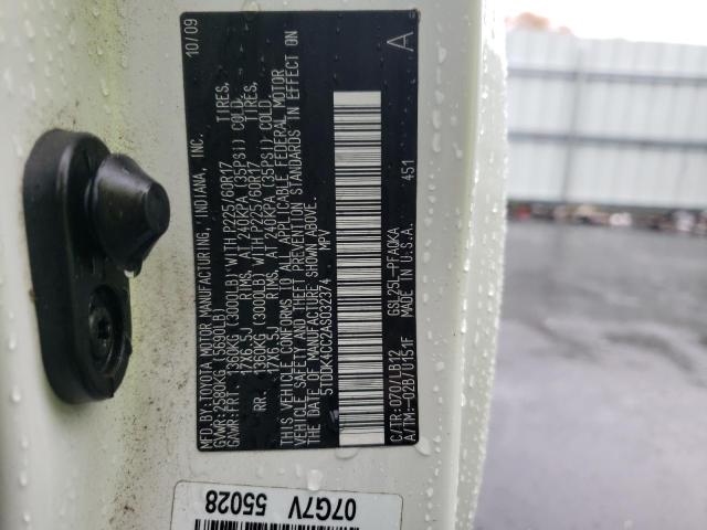 Photo 10 from auction – 2010 TOYOTA SIENNA XLE with VIN 5TDDK4CC2AS032374
