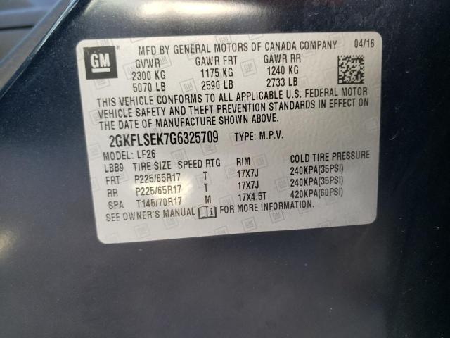 Photo 10 from auction – 2016 GMC TERRAIN SL with VIN 2GKFLSEK7G6325709