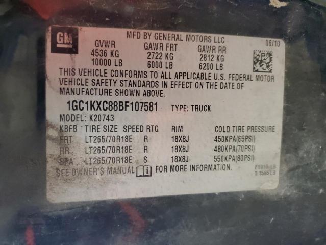 Photo 10 from auction – 2011 CHEVROLET SILVERADO with VIN 1GC1KXC88BF107581