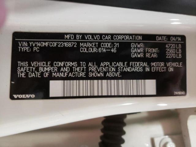 Photo 10 from auction – 2015 VOLVO S60 PREMIE with VIN YV140MFC0F2316872