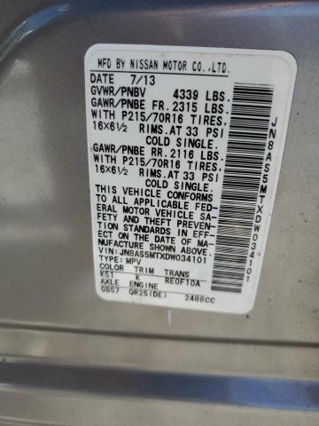 Photo 10 from auction – 2013 NISSAN ROGUE S with VIN JN8AS5MTXDW034101