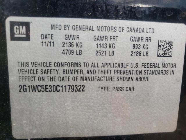 Photo 10 from auction – 2012 CHEVROLET IMPALA LTZ with VIN 2G1WC5E30C1179322