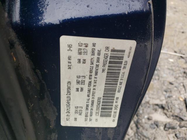 Photo 10 from auction – 2005 CHRYSLER SEBRING TO with VIN 1C3EL55R25N638783