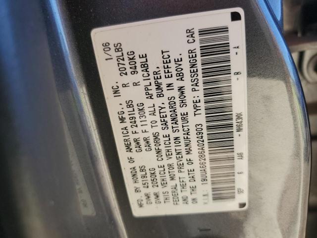 Photo 10 from auction – 2006 ACURA 3.2TL with VIN 19UUA66286A024903