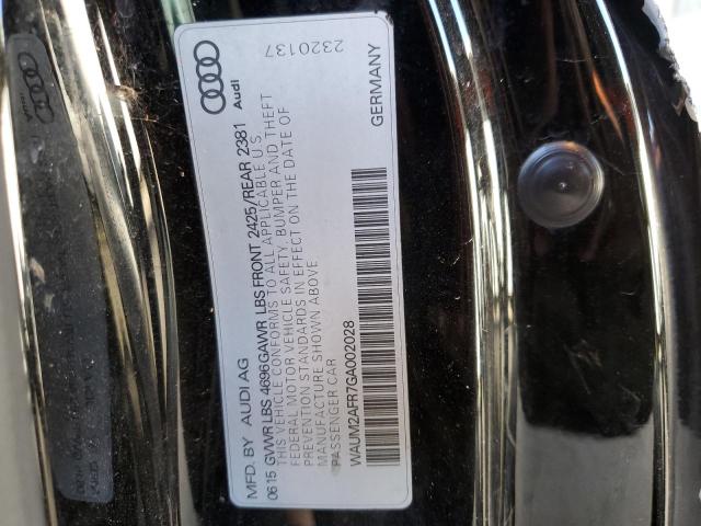 Photo 10 from auction – 2016 AUDI A5 PREMIUM with VIN WAUM2AFR7GA002028