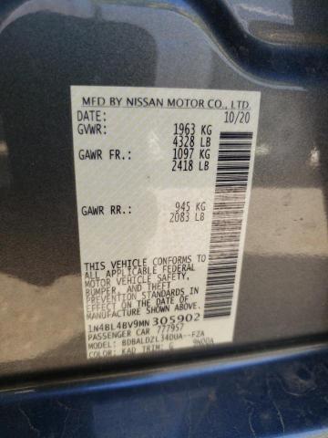 Photo 10 from auction – 2021 NISSAN ALTIMA S with VIN 1N4BL4BV9MN305902