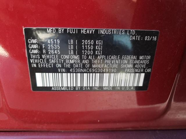 Photo 10 from auction – 2016 SUBARU LEGACY 2.5 with VIN 4S3BNAC69G3049190