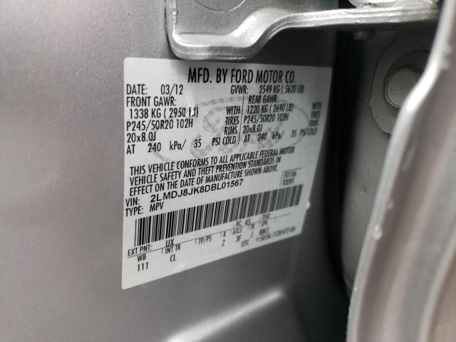 Photo 10 from auction – 2013 LINCOLN MKX with VIN 2LMDJ8JK8DBL01567