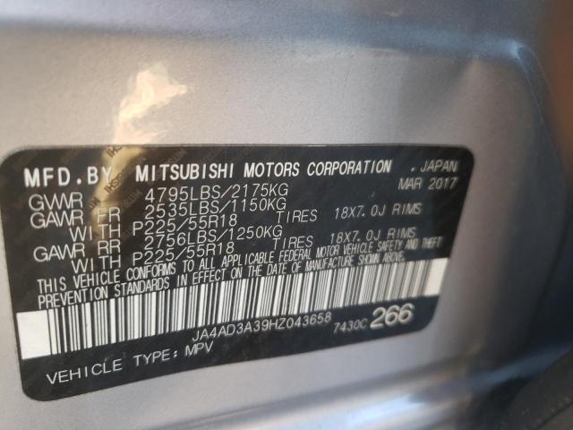 Photo 10 from auction – 2017 MITSUBISHI OUTLANDER with VIN JA4AD3A39HZ043658