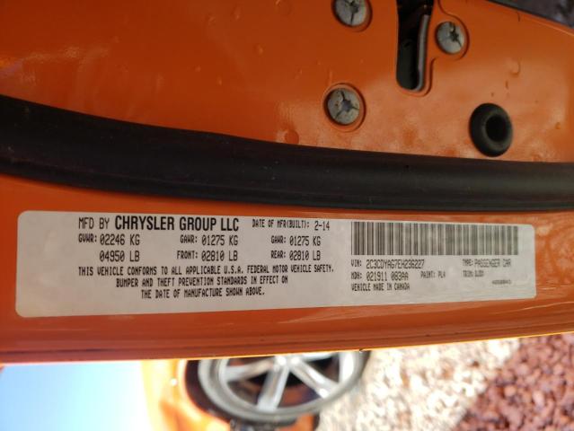 Photo 10 from auction – 2014 DODGE CHALLENGER with VIN 2C3CDYAG7EH236227