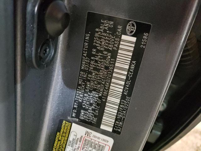 Photo 10 from auction – 2007 TOYOTA CAMRY CE with VIN 4T1BE46K07U136511