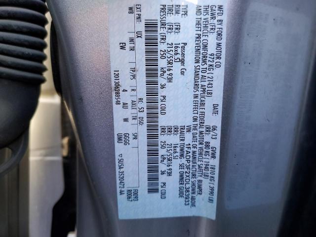 Photo 10 from auction – 2013 FORD FOCUS SE with VIN 1FADP3F2XDL383933