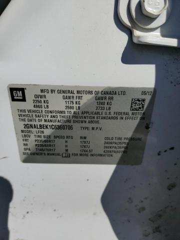 Photo 10 from auction – 2012 CHEVROLET EQUINOX LS with VIN 2GNALBEK1C6360706