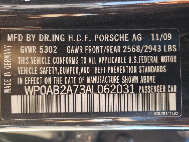Photo 10 from auction – 2010 PORSCHE PANAMERA S with VIN WP0AB2A73AL062031