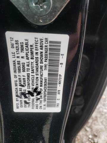 Photo 10 from auction – 2012 HONDA CIVIC LX with VIN 19XFB2F54CE063441