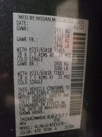 Photo 10 from auction – 2013 NISSAN PATHFINDER with VIN 5N1AR2MM6DC682577