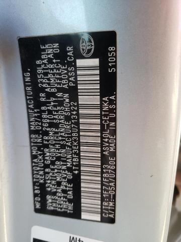 Photo 10 from auction – 2011 TOYOTA CAMRY BASE with VIN 4T1BF3EK3BU713422