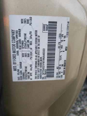 Photo 10 from auction – 2000 FORD F250 SUPER with VIN 3FTNX21FXYMA40322
