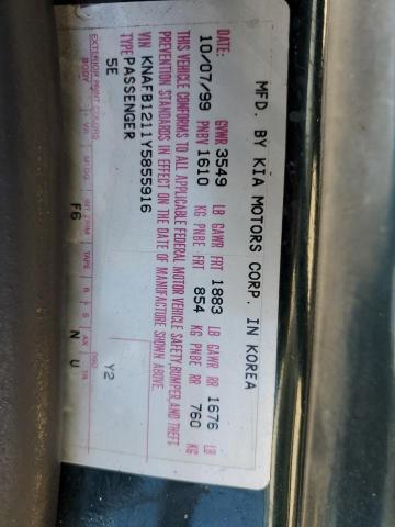 Photo 10 from auction – 2000 KIA SEPHIA BAS with VIN KNAFB1211Y5855916