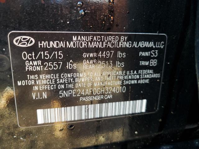 Photo 10 from auction – 2016 HYUNDAI SONATA SE with VIN 5NPE24AF0GH324010