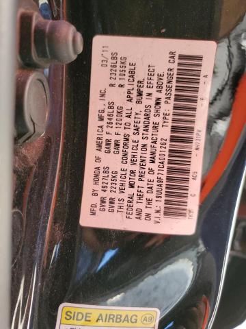 Photo 10 from auction – 2012 ACURA TL with VIN 19UUA9F71CA001262