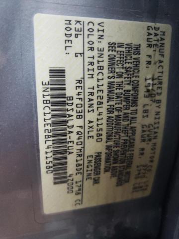 Zdjęcie 10 z aukcji – 2008 NISSAN VERSA S z VIN 3N1BC11E28L411580