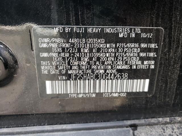 Photo 10 from auction – 2013 SUBARU FORESTER 2 with VIN JF2SHABC3DG442638