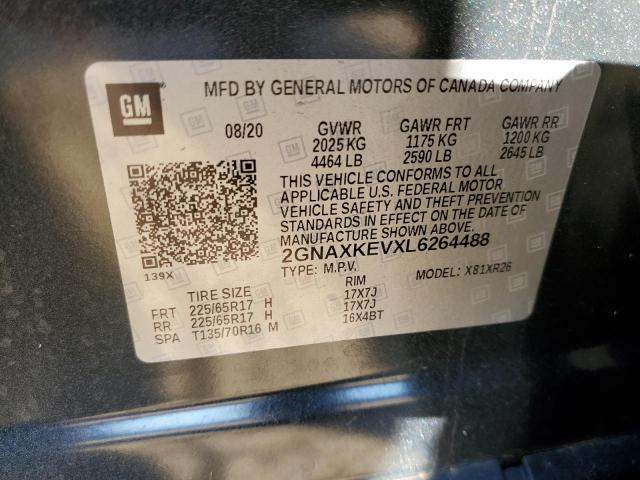 Photo 10 from auction – 2020 CHEVROLET EQUINOX LT with VIN 2GNAXKEVXL6264488