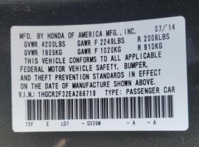 Photo 10 from auction – 2014 HONDA ACCORD LX with VIN 1HGCR2F32EA288719