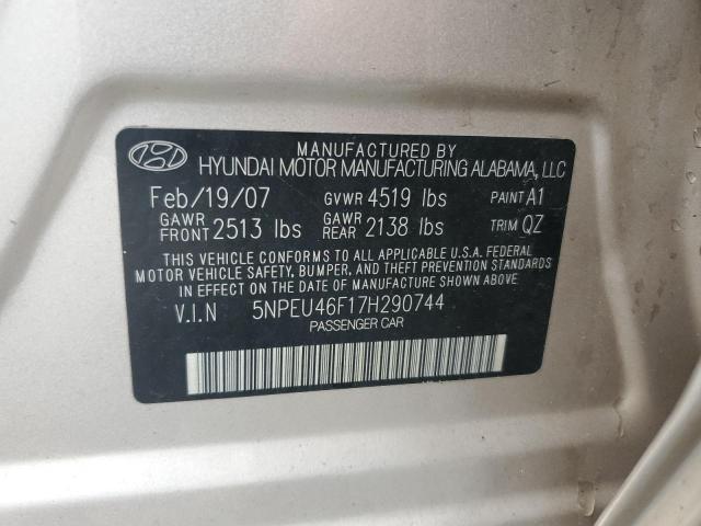 Photo 10 from auction – 2007 HYUNDAI SONATA SE with VIN 5NPEU46F17H290744