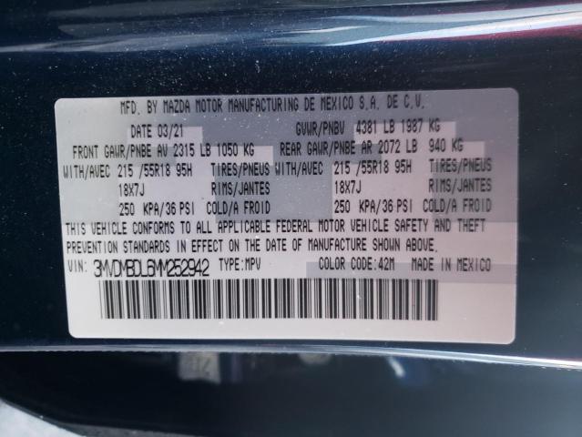 Photo 10 from auction – 2021 MAZDA CX-30 PREM with VIN 3MVDMBDL6MM252942