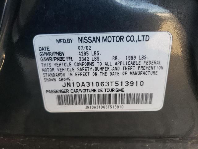 Photo 10 from auction – 2003 NISSAN MAXIMA GLE with VIN JN1DA31D63T513910