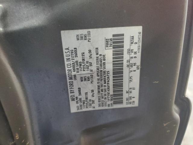 Photo 10 from auction – 2000 FORD RANGER SUP with VIN 1FTYR14X6YPA26725