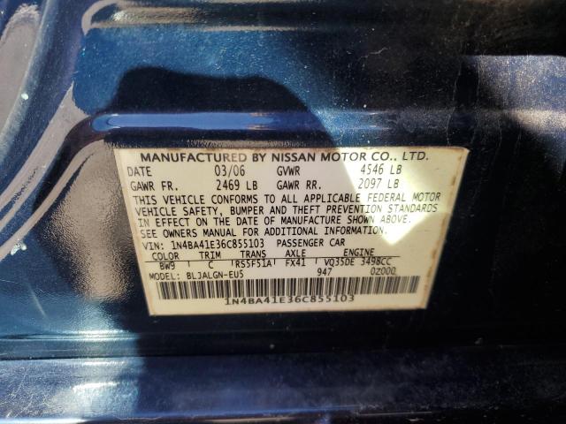 صورة رقم 10 من المزاد - 2006 NISSAN MAXIMA SE مع VIN 1N4BA41E36C855103
