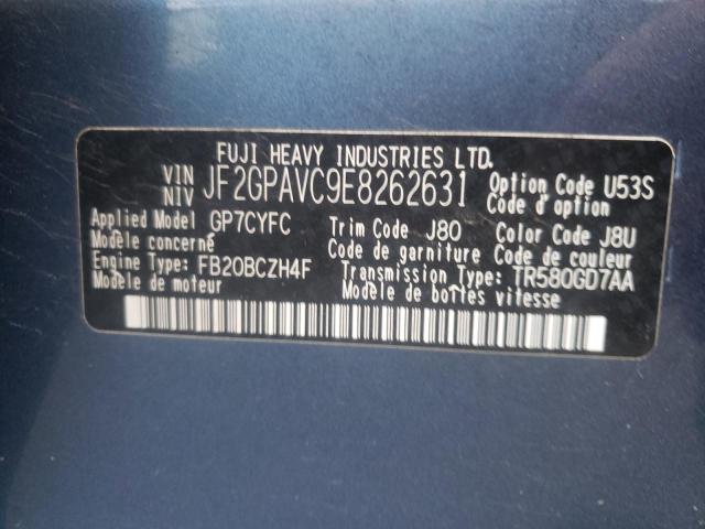 Photo 10 from auction – 2014 SUBARU XV CROSSTR with VIN JF2GPAVC9E8262631