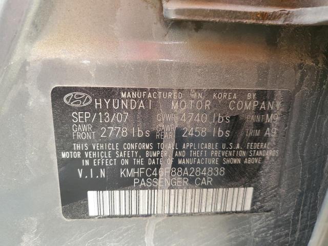 Photo 10 from auction – 2008 HYUNDAI AZERA SE with VIN KMHFC46F88A284838