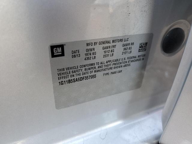 Photo 10 from auction – 2013 CHEVROLET MALIBU LS with VIN 1G11B5SA6DF357955