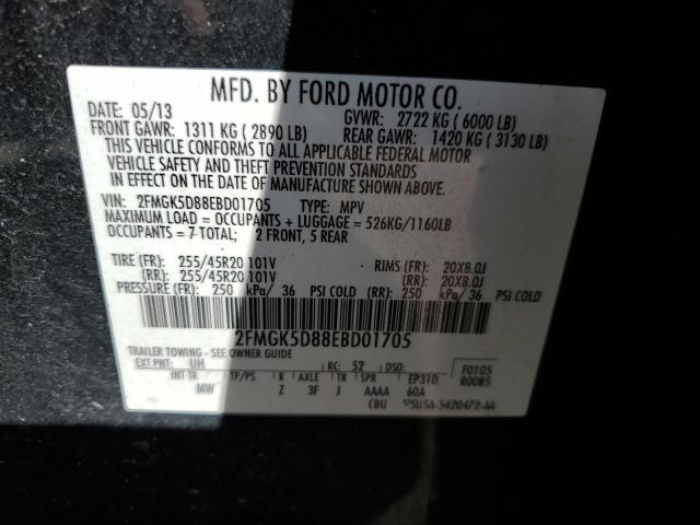 Photo 10 from auction – 2014 FORD FLEX LIMIT with VIN 2FMGK5D88EBD01705