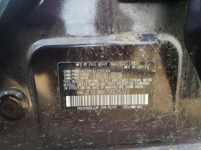 Photo 10 from auction – 2013 SUBARU IMPREZA with VIN JF1GJAA67DG035321