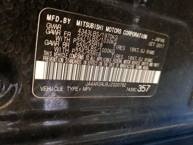 Photo 10 from auction – 2018 MITSUBISHI OUTLANDER with VIN JA4AR3AU8JZ020792