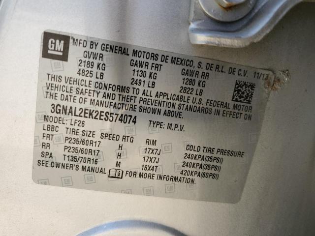 Photo 10 from auction – 2014 CHEVROLET CAPTIVA LS with VIN 3GNAL2EK2ES574074