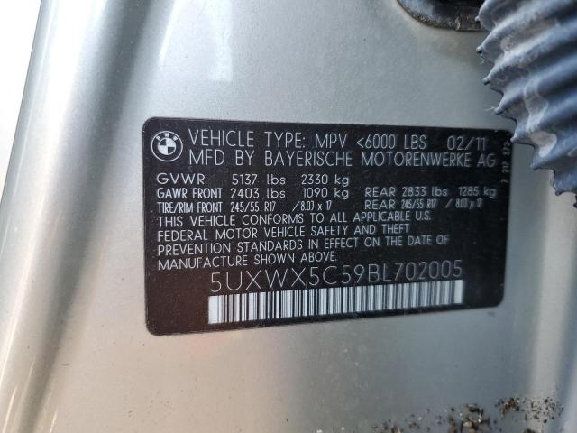 Photo 10 from auction – 2011 BMW X3 XDRIVE2 with VIN 5UXWX5C59BL702005