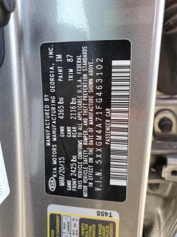 Photo 10 from auction – 2015 KIA OPTIMA LX with VIN 5XXGM4A71FG463102