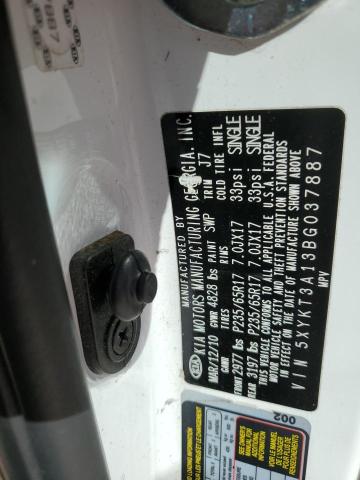 Photo 10 from auction – 2011 KIA SORENTO BA with VIN 5XYKT3A13BG037887
