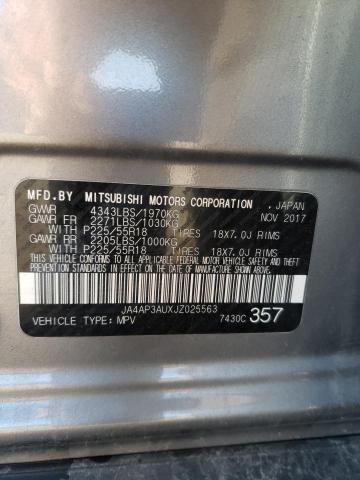 Photo 10 from auction – 2018 MITSUBISHI OUTLANDER with VIN JA4AP3AUXJZ025563