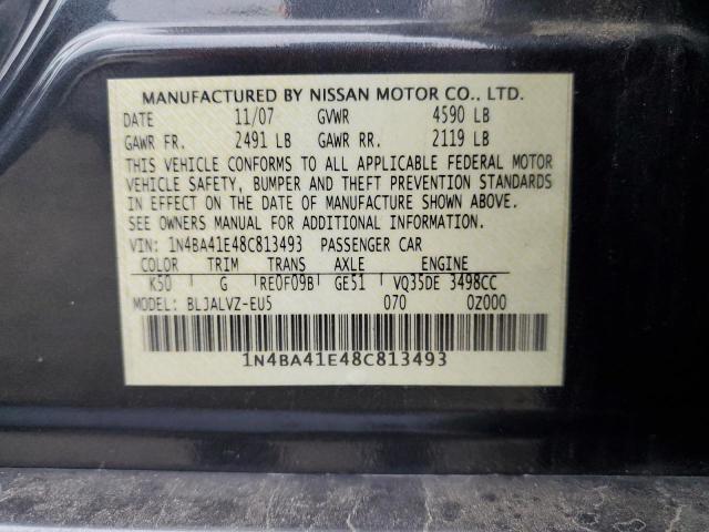 Zdjęcie 10 z aukcji – 2008 NISSAN MAXIMA SE z VIN 1N4BA41E48C813493
