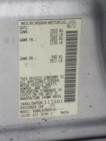 Photo 10 from auction – 2013 NISSAN ALTIMA 2.5 with VIN 1N4AL3AP1DC111501