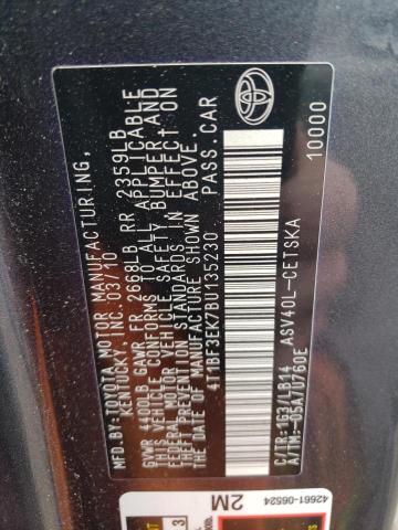 Photo 10 from auction – 2011 TOYOTA CAMRY BASE with VIN 4T1BF3EK7BU135230